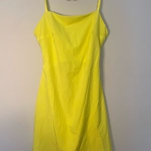Neon light yellow sundress with tie back